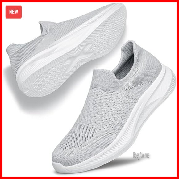 Shoes - Slip On Walking Shoes Breathable Non Slip Athletic Sneakers Gym Workout